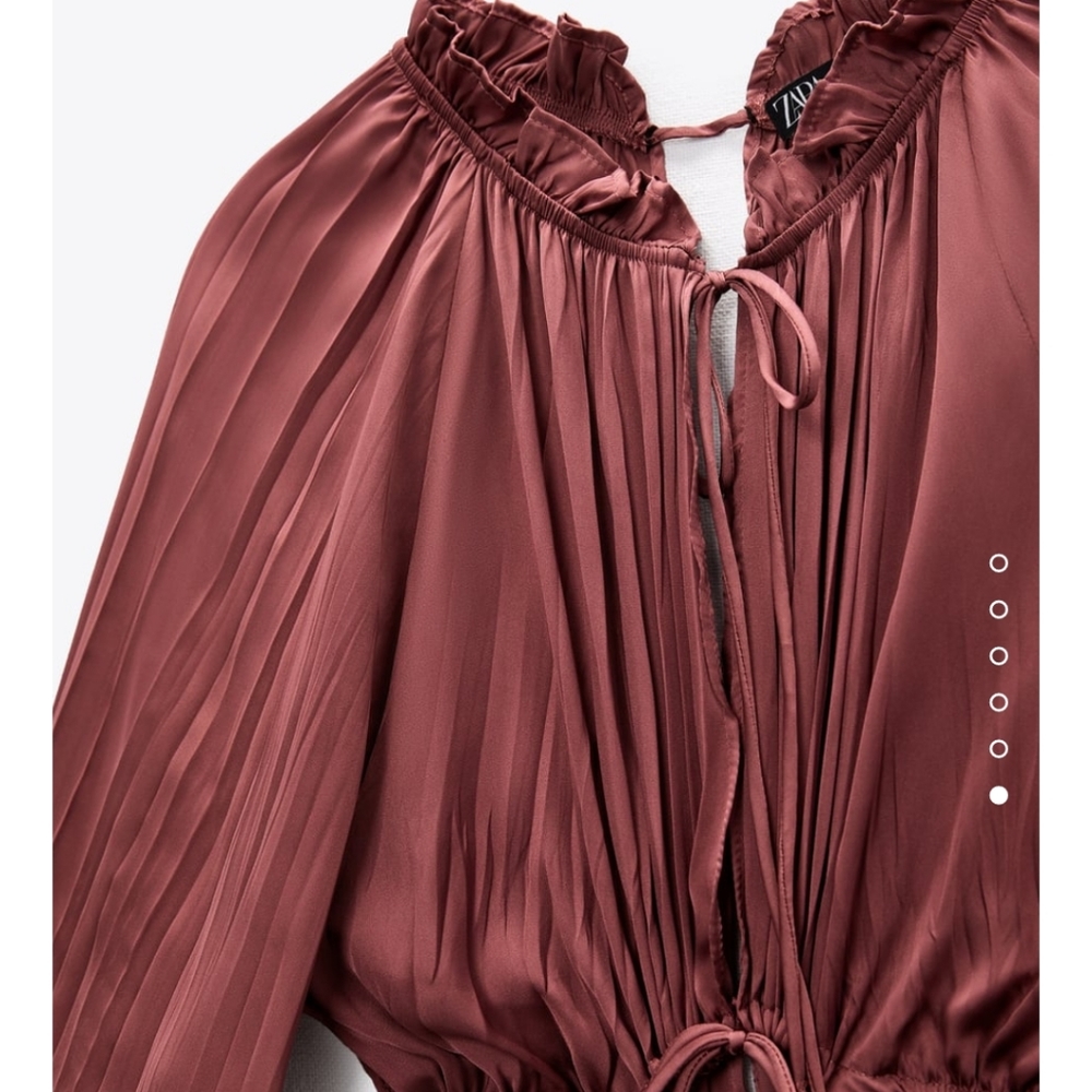 Zara * Satin Cut Out Maxi Dress - Picture 13 of 16